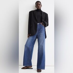 H&M Blue Flare Wide Leg Jeans